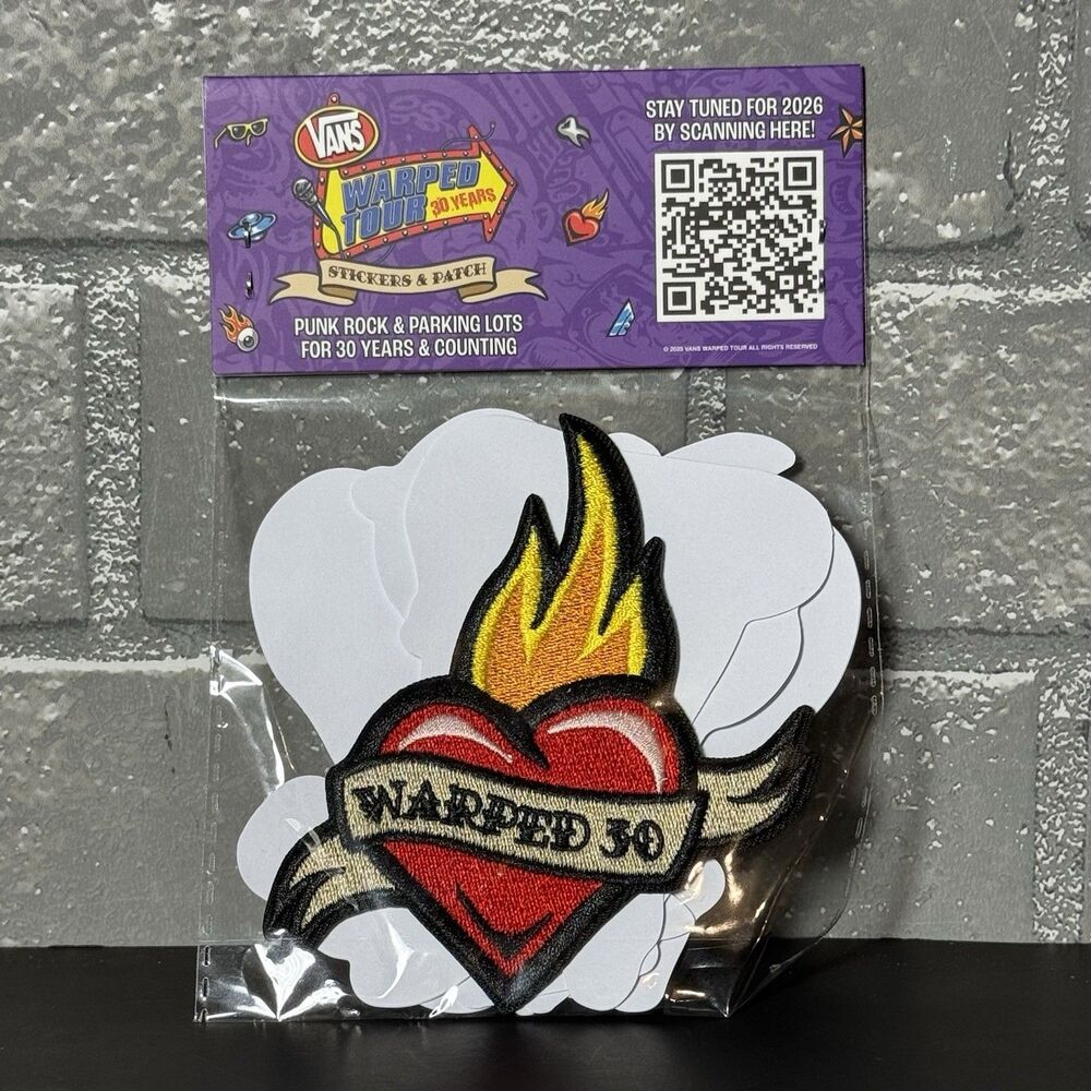 Vans Warped Tour 30 Years 2CD Compilation With Sticker Patch Pack Sealed - Picture 6 of 6